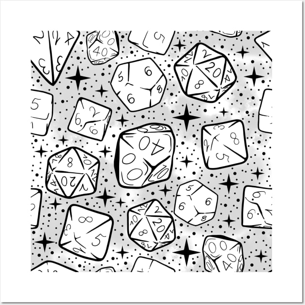 Dungeons and dragons dice pattern white dnd d master