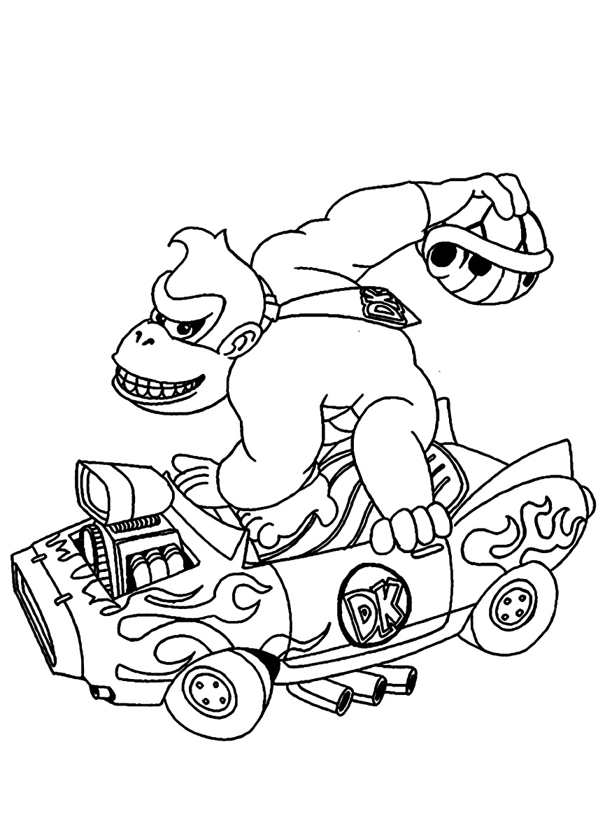 Donkey kong coloring pages