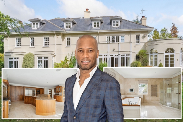 Inside didr drogbas m surrey mansion with six bedrooms and indoor pool as chelsea legend puts home up for sale the irish sun