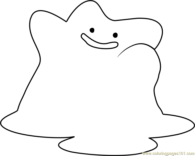 Ditto pokemon coloring page for kids