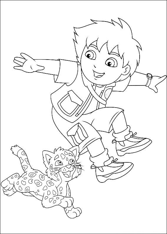 Cool diego printable free coloring pages nick jr coloring pages go diego go cartoon coloring pages