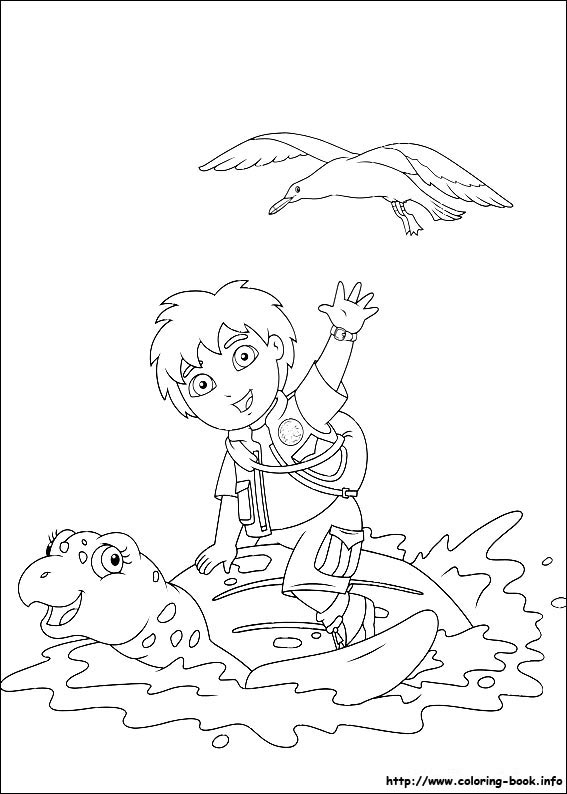 Go diego go coloring picture