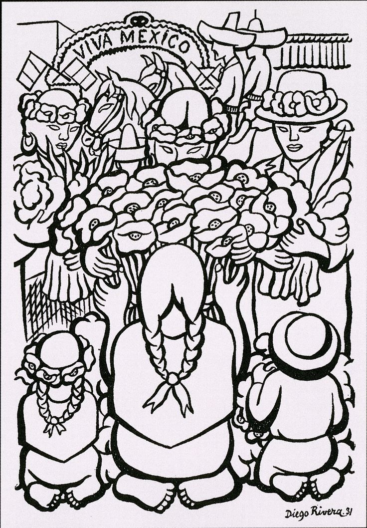 Neomexicanismos diego rivera art diego rivera coloring pages