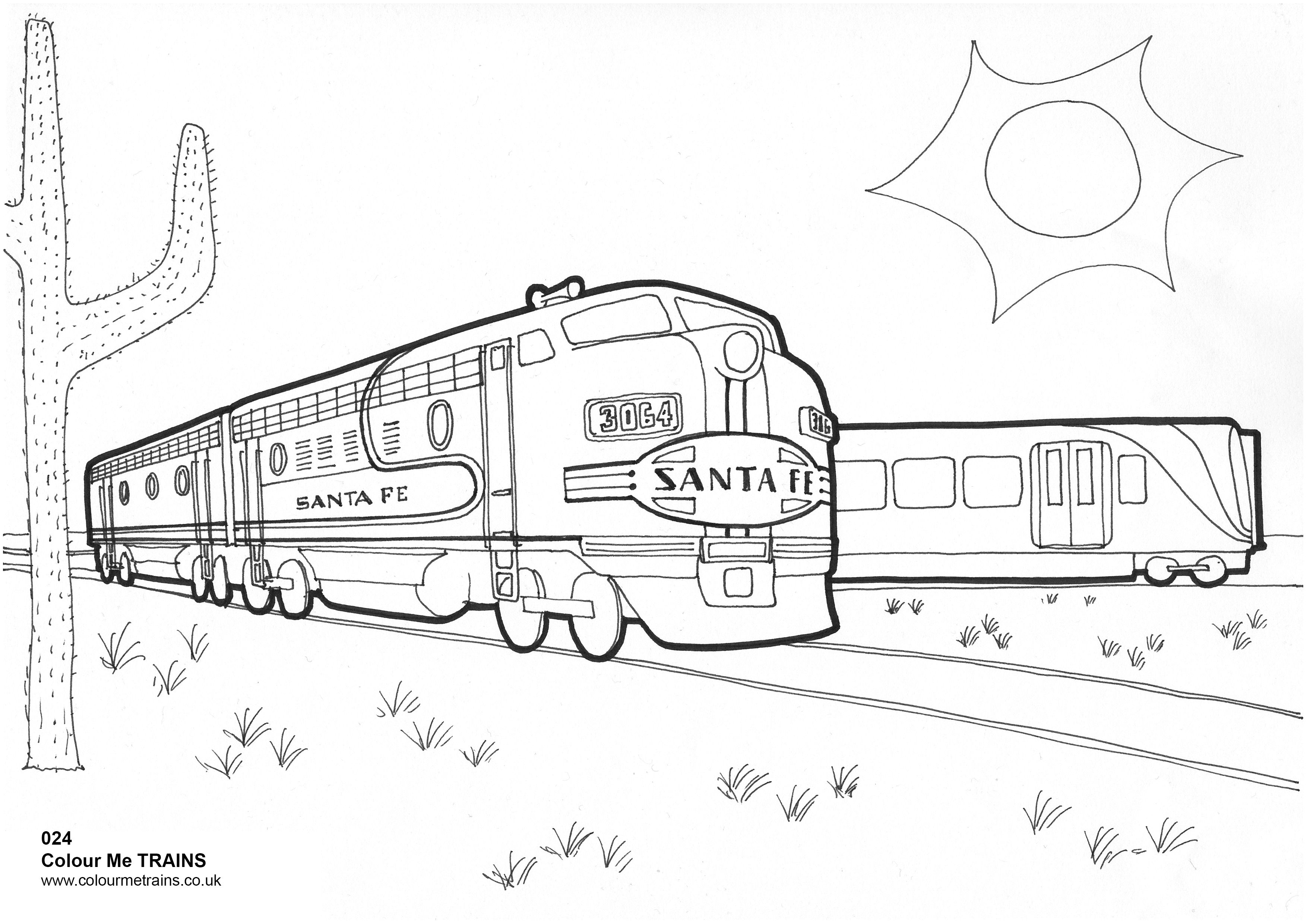 Santa fe and southwestern trains train train loring pages train art