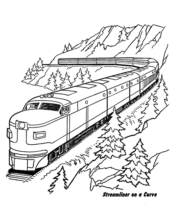 Train coloring pages