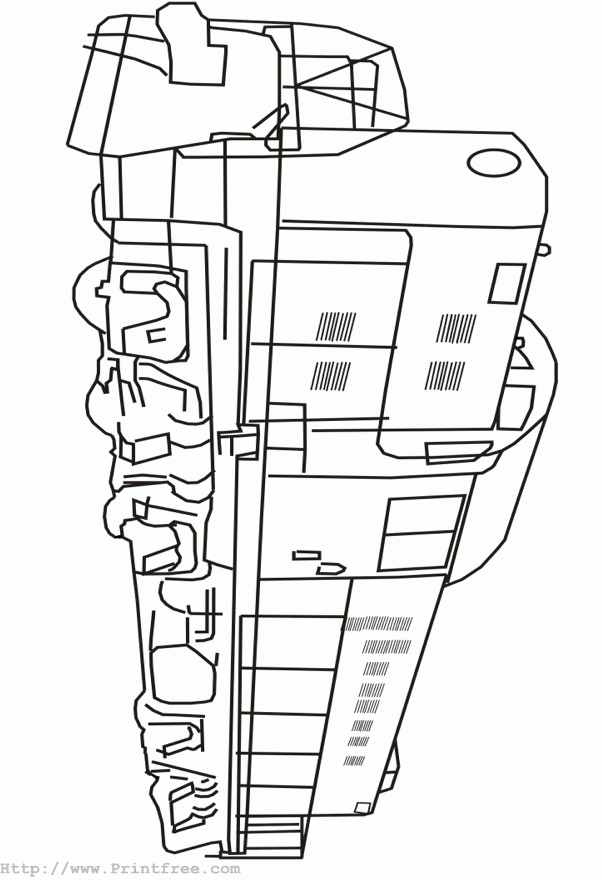 Diesel lootive coloring page