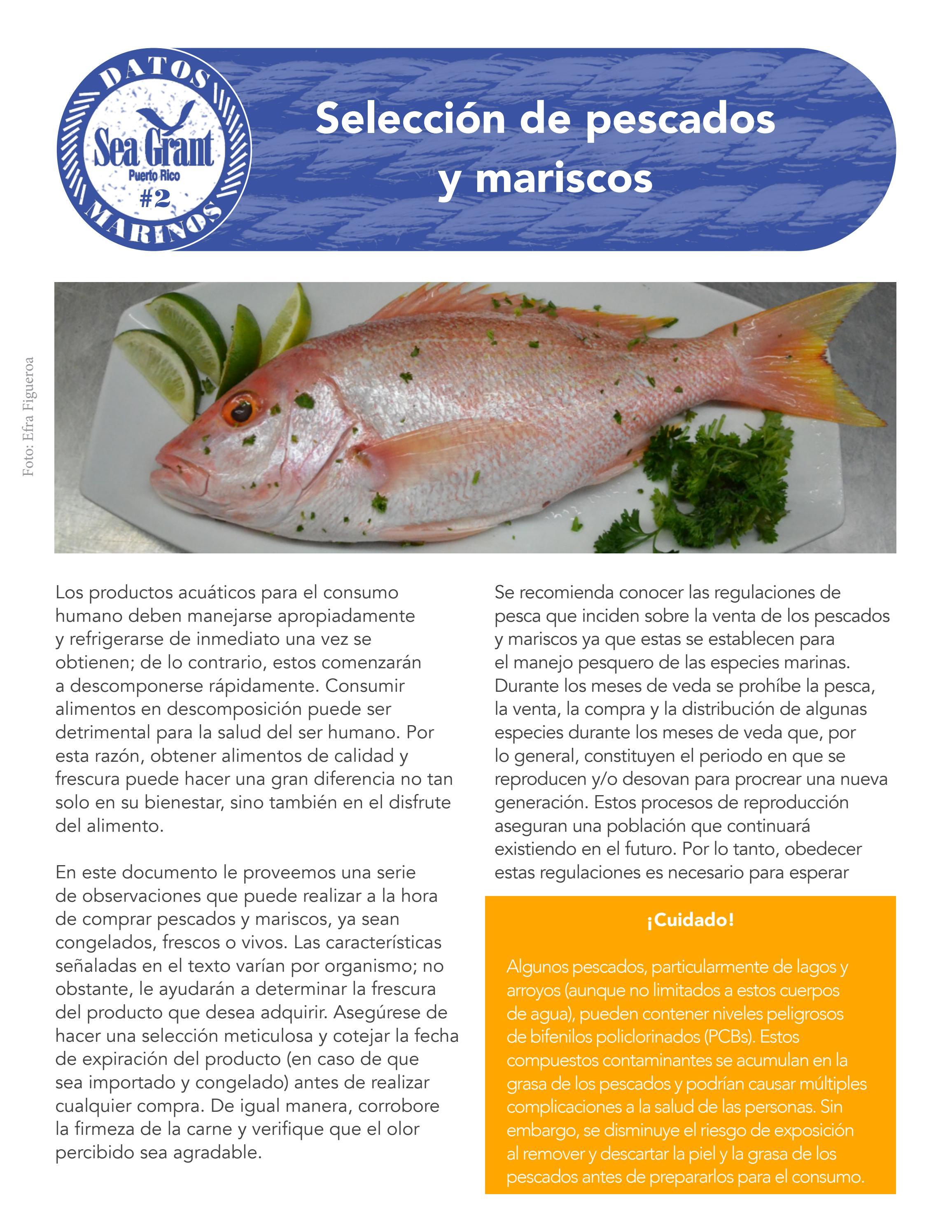 Selecciãn de pescados y mariscos versiãn espaãol by puerto rico sea grant