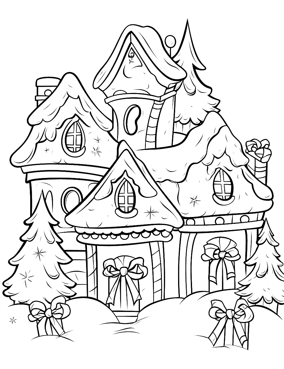 Christmas coloring pages free printable sheets