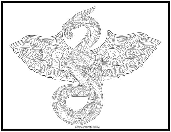 Free printable dragon coloring pages homemade heather