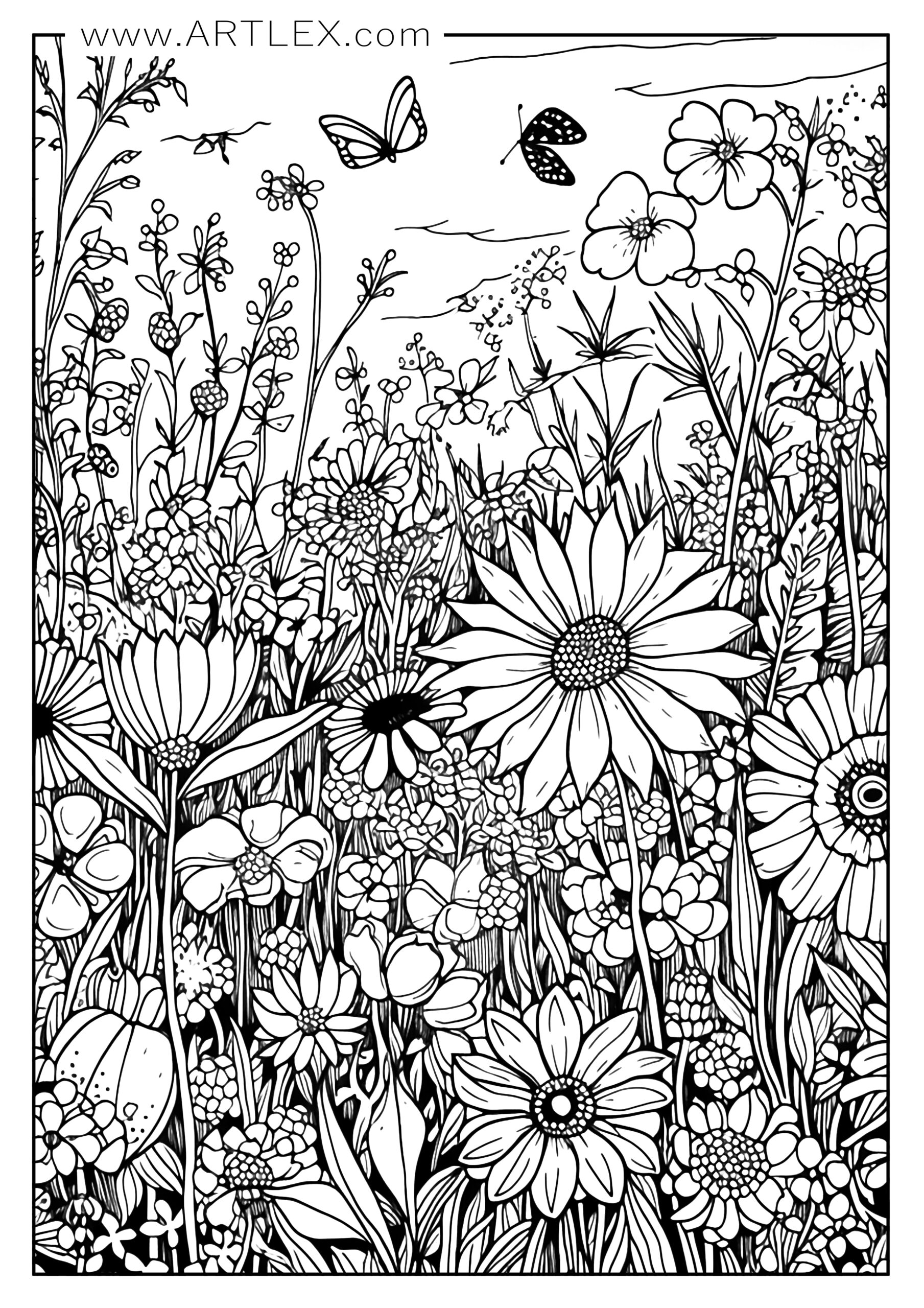Best flower coloring pages free printable â