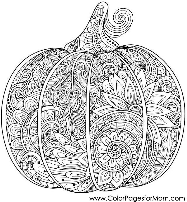 Advanced coloring pages halloween pumpkin coloring page