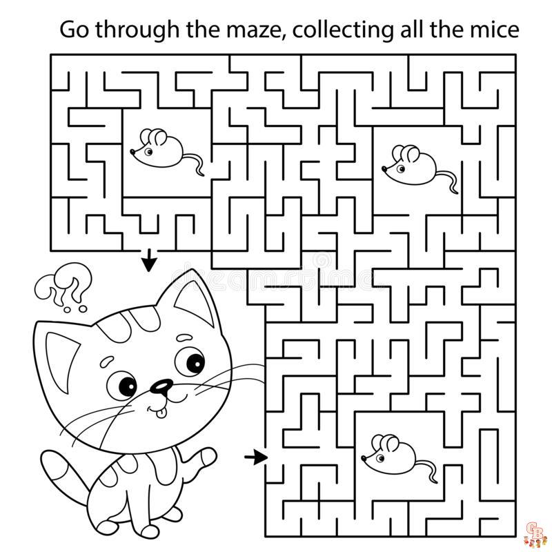 Maze coloring pages printable free and easy options