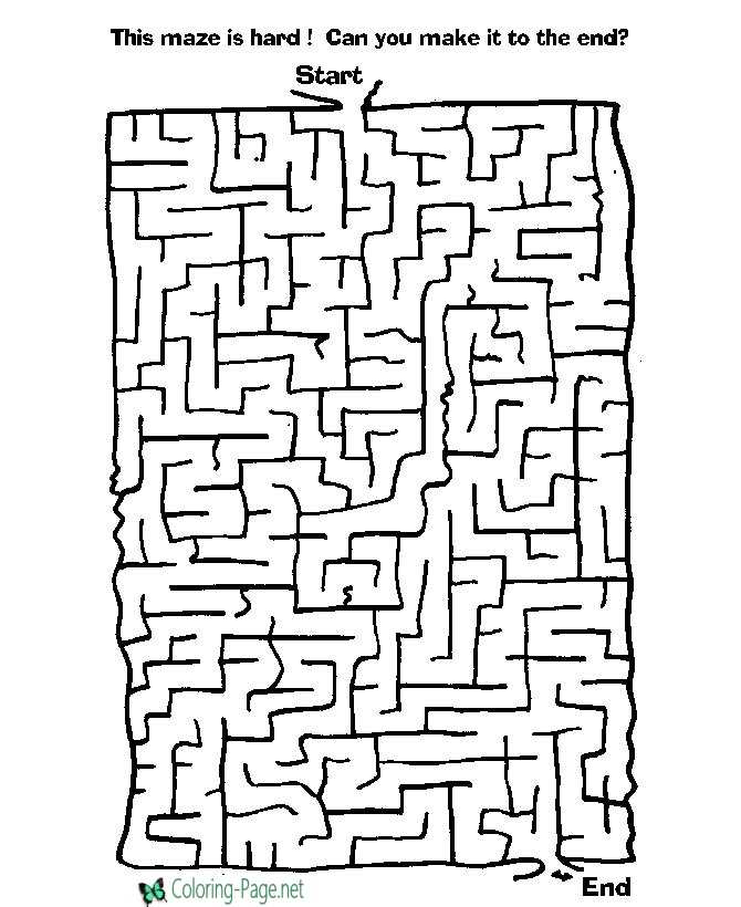 Printable mazes