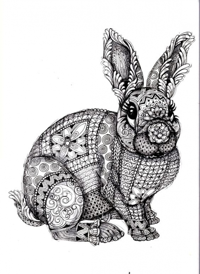 Get this printable difficult animals coloring pages for adults d