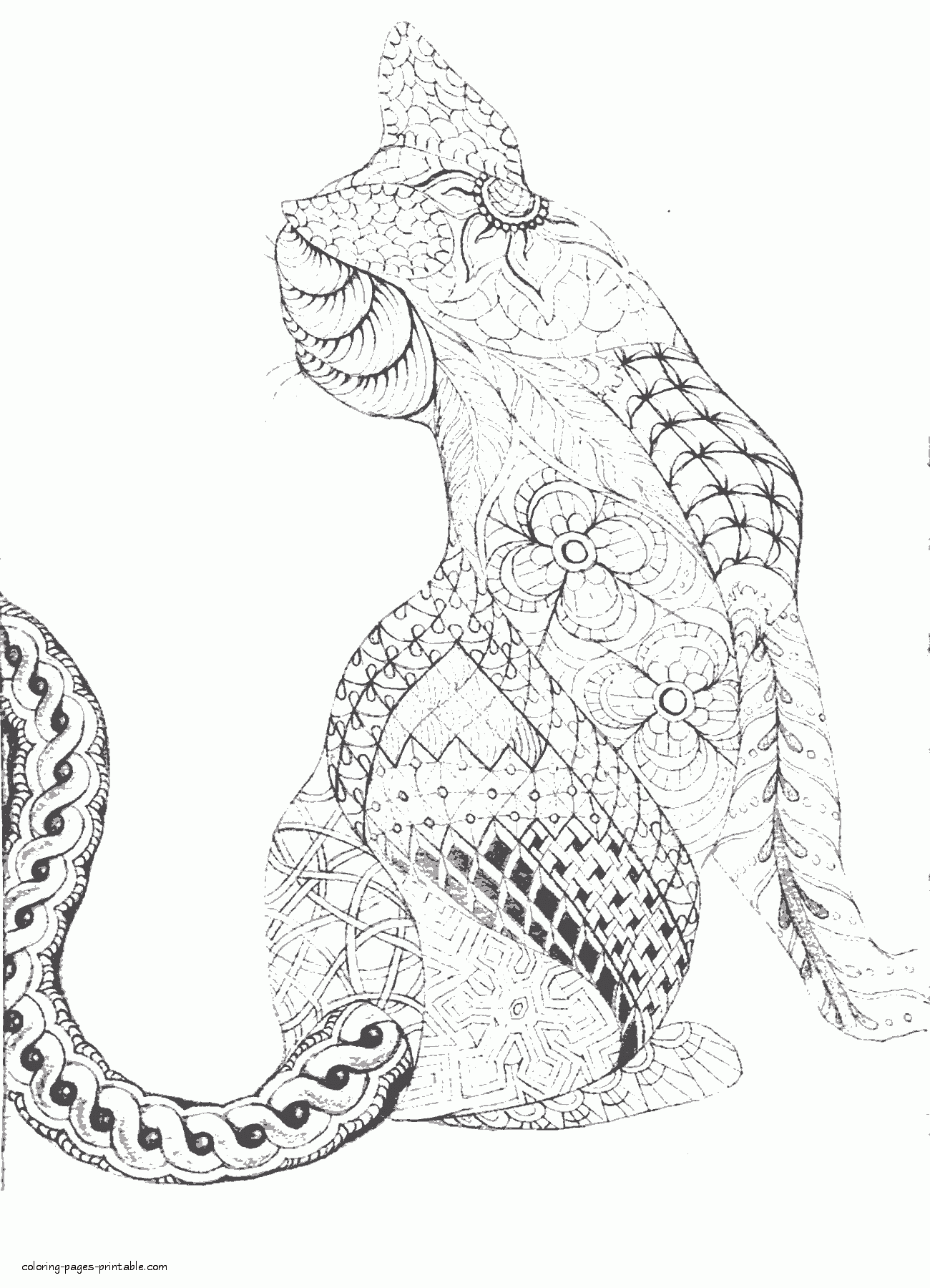 Difficult animal coloring pages coloring