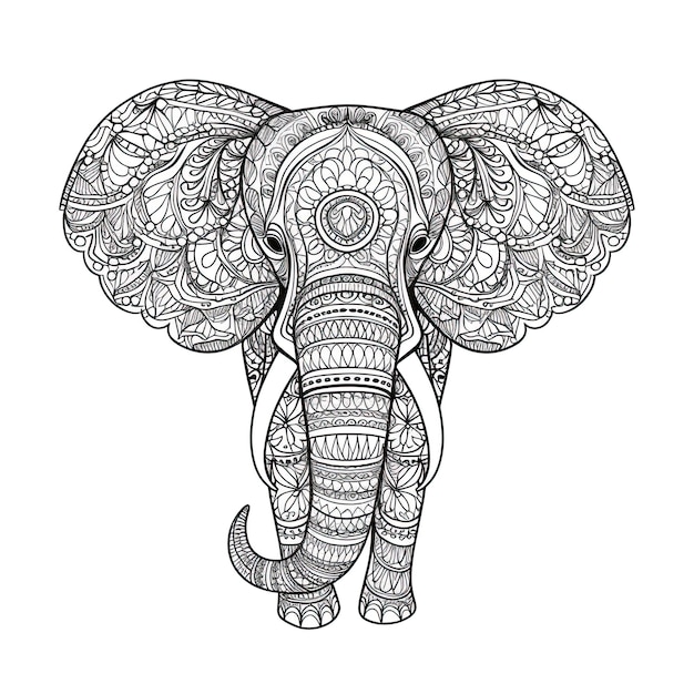 Premium ai image animal mandala coloring pages for stress relief