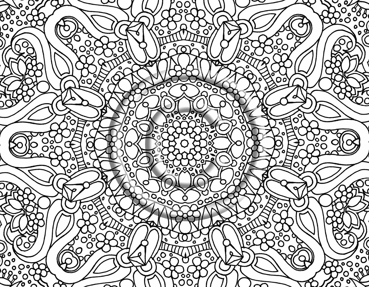 Free printable abstract coloring pages for adults