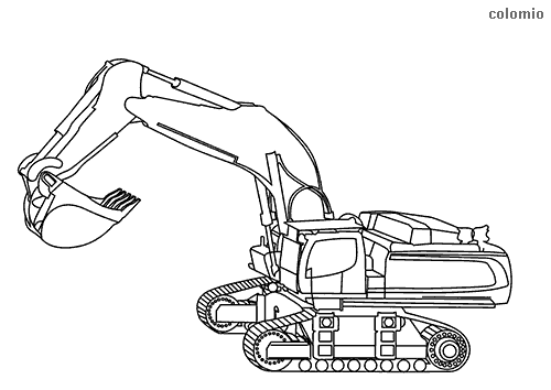 Excavators coloring pages free printable excavator coloring sheets