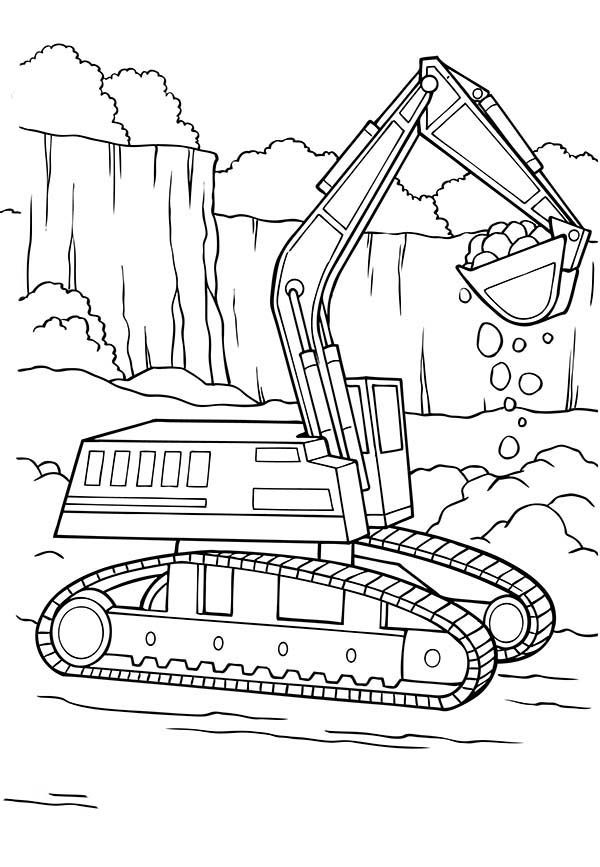 Digger digger tractor is digging coloring page disegni da colorare bibbia pagine di libro da colorare disegni da colorare