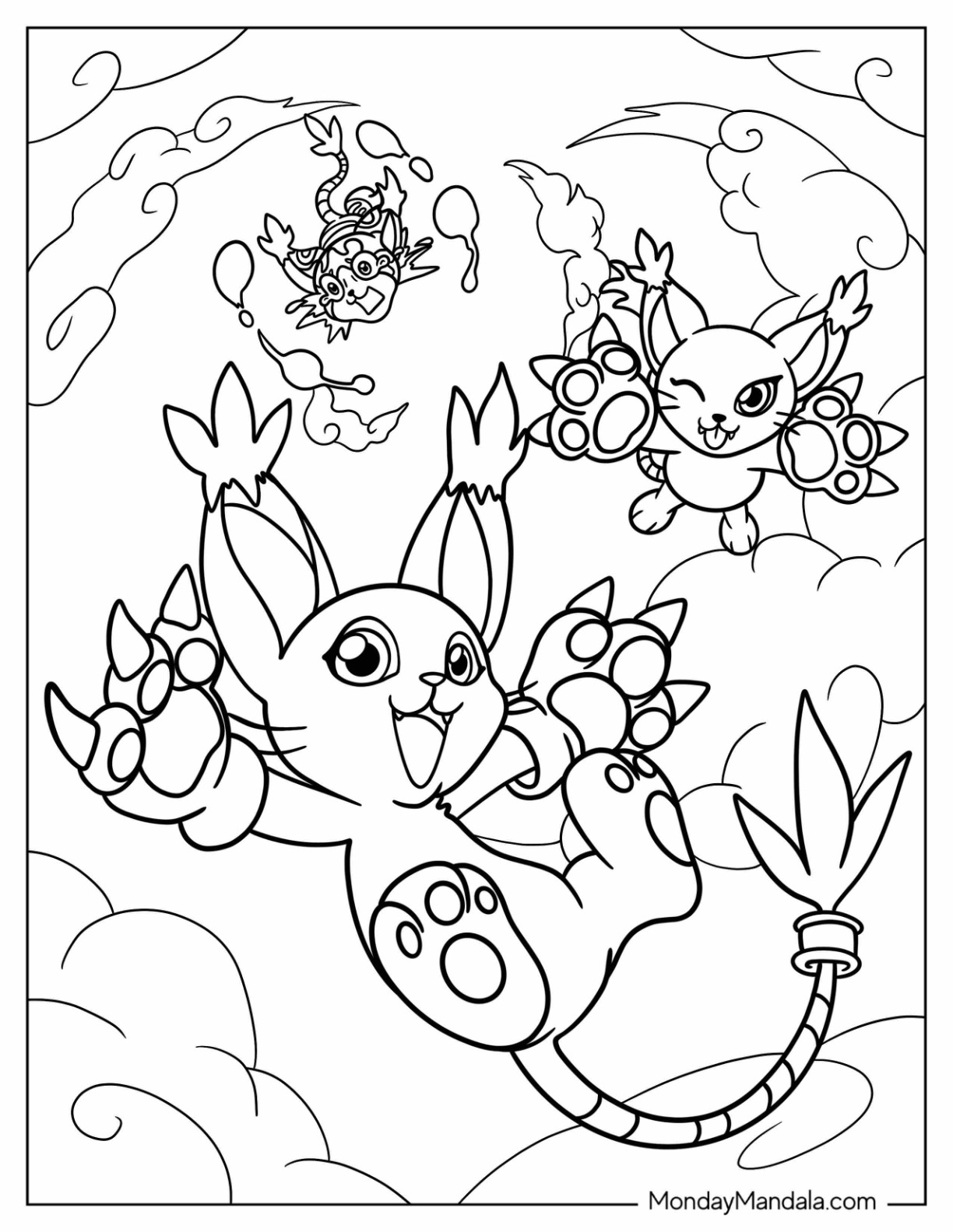 Digimon coloring pages free pdf printables