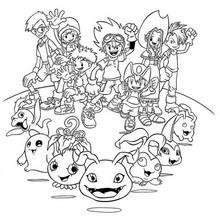 All digimon heroes coloring pages