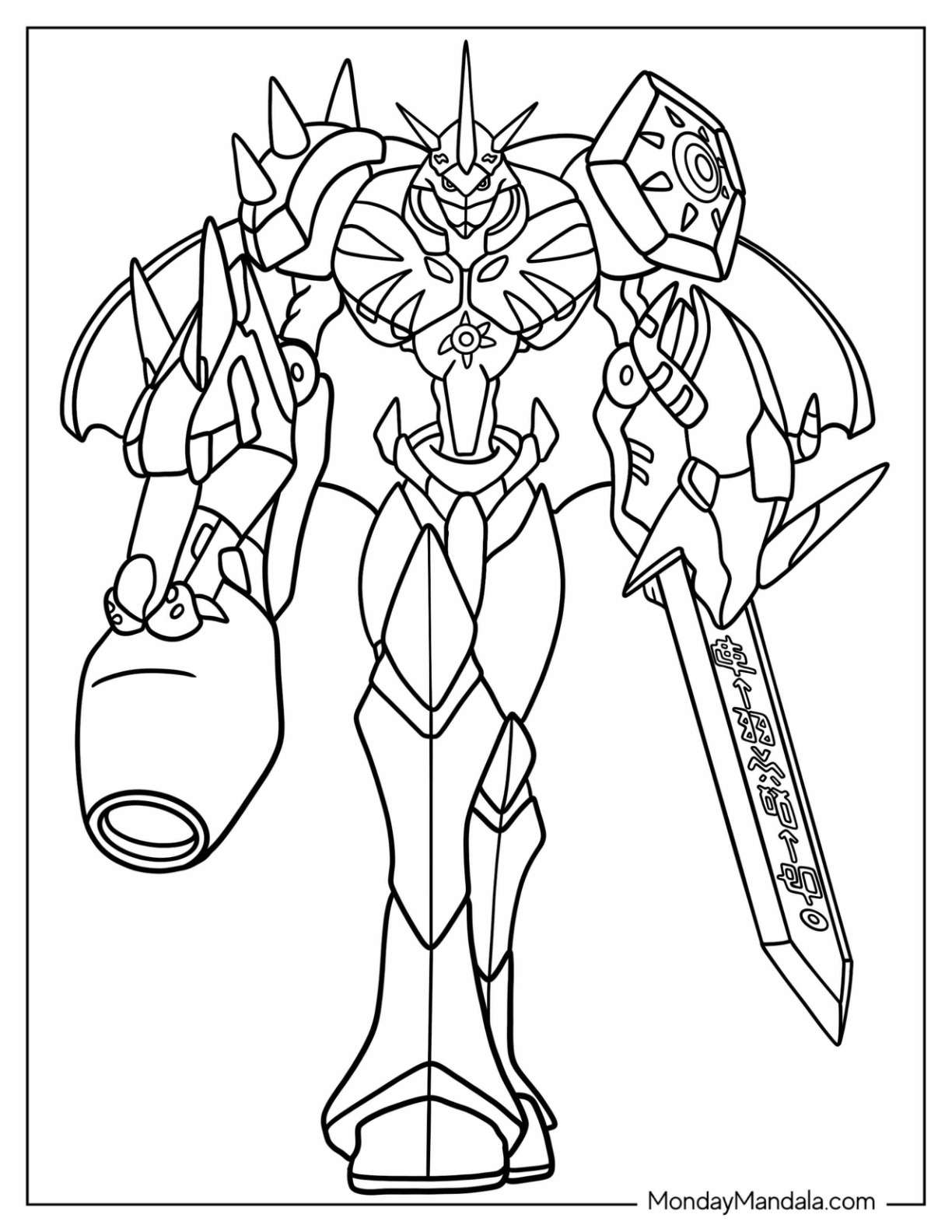 Digimon coloring pages free pdf printables