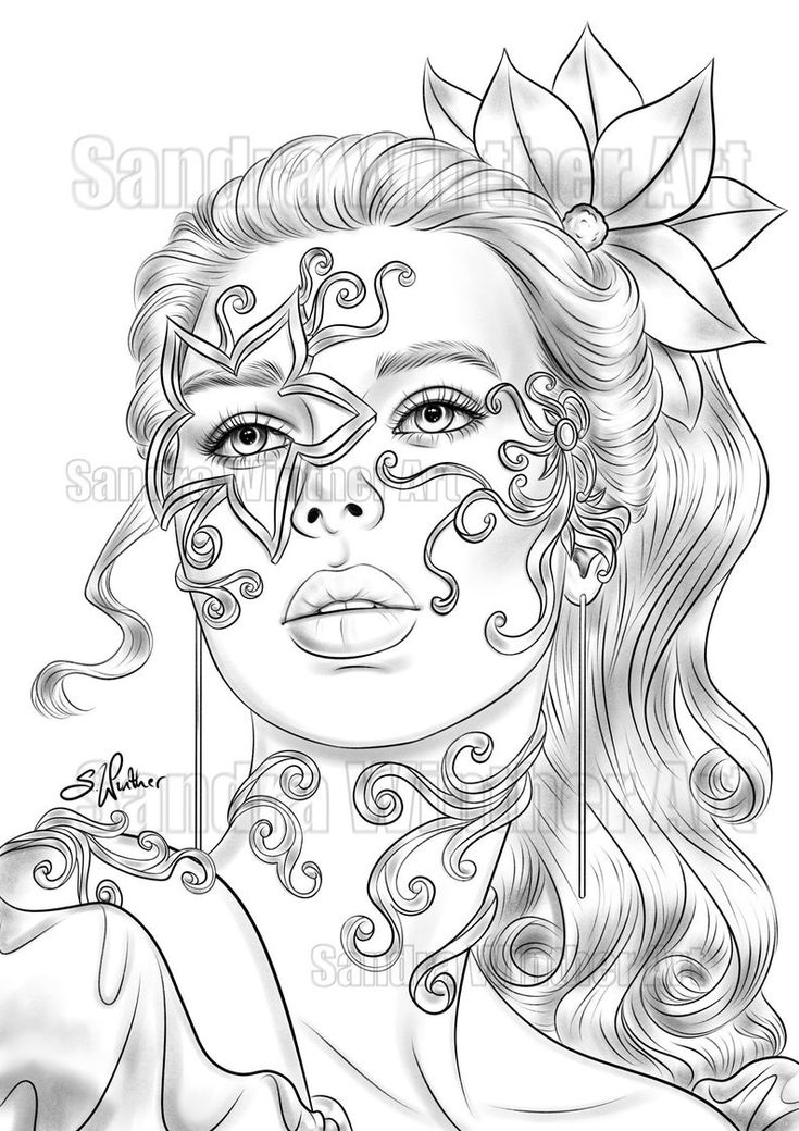 Duchess printable digital coloring page instant download