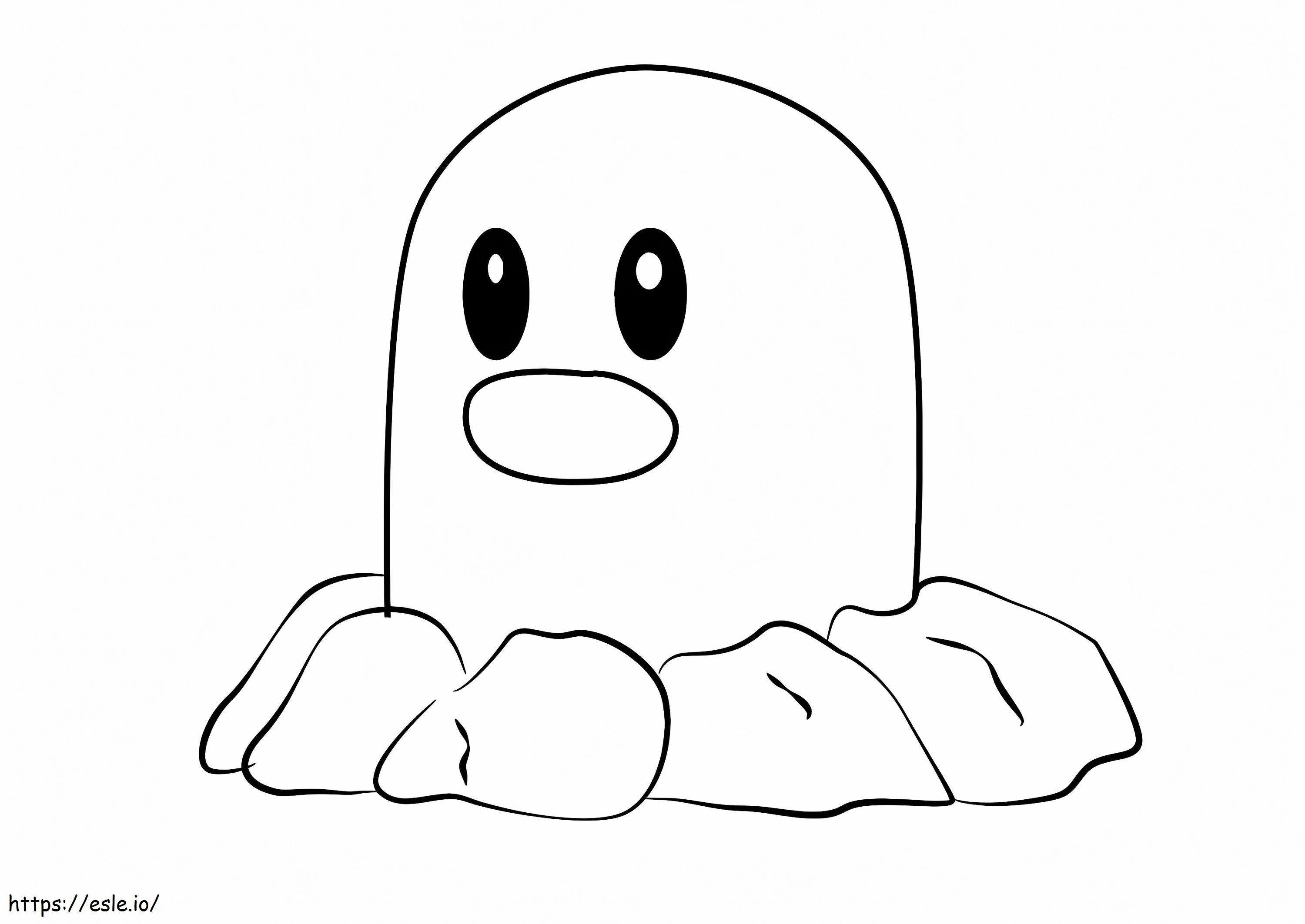 Diglett coloring page