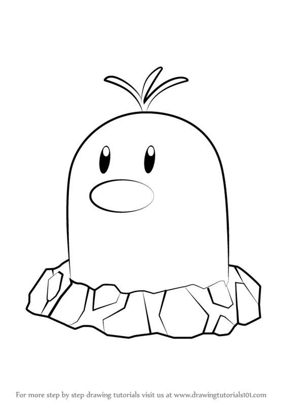 Learn how to draw alola diglett from pokemon sun and moon pokãmon sun and moon step by step drawing tutorials coloring pages pokemon pokemon coloring