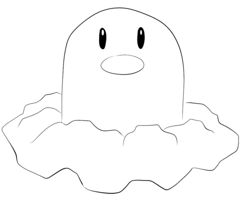 Diglett coloring page free printable coloring pages