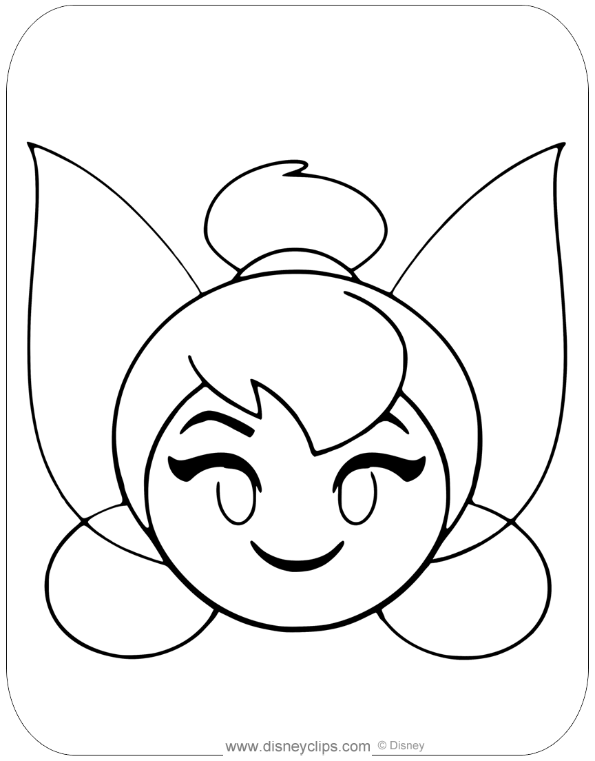 Disney emojis coloring pages