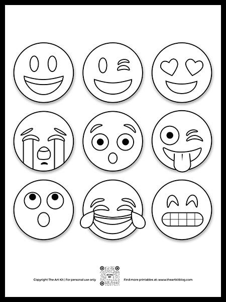 Emoji coloring pages