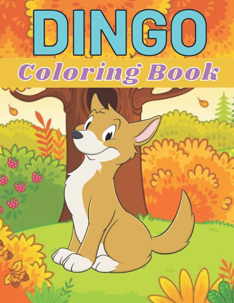 Dingo coloring book this lovely dingo stress less relaxation coloring pages draw coloring dingo