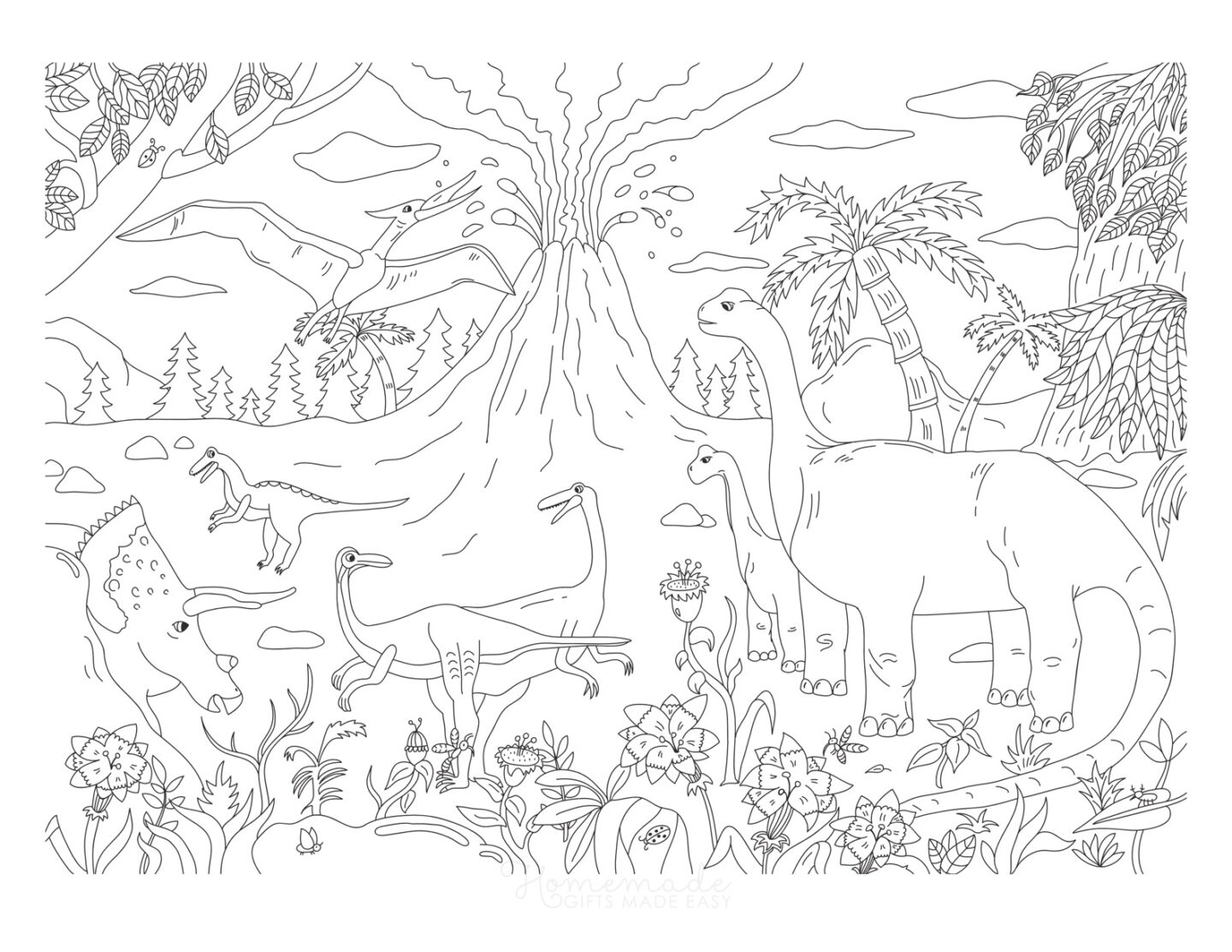 Free dinosaur coloring pages