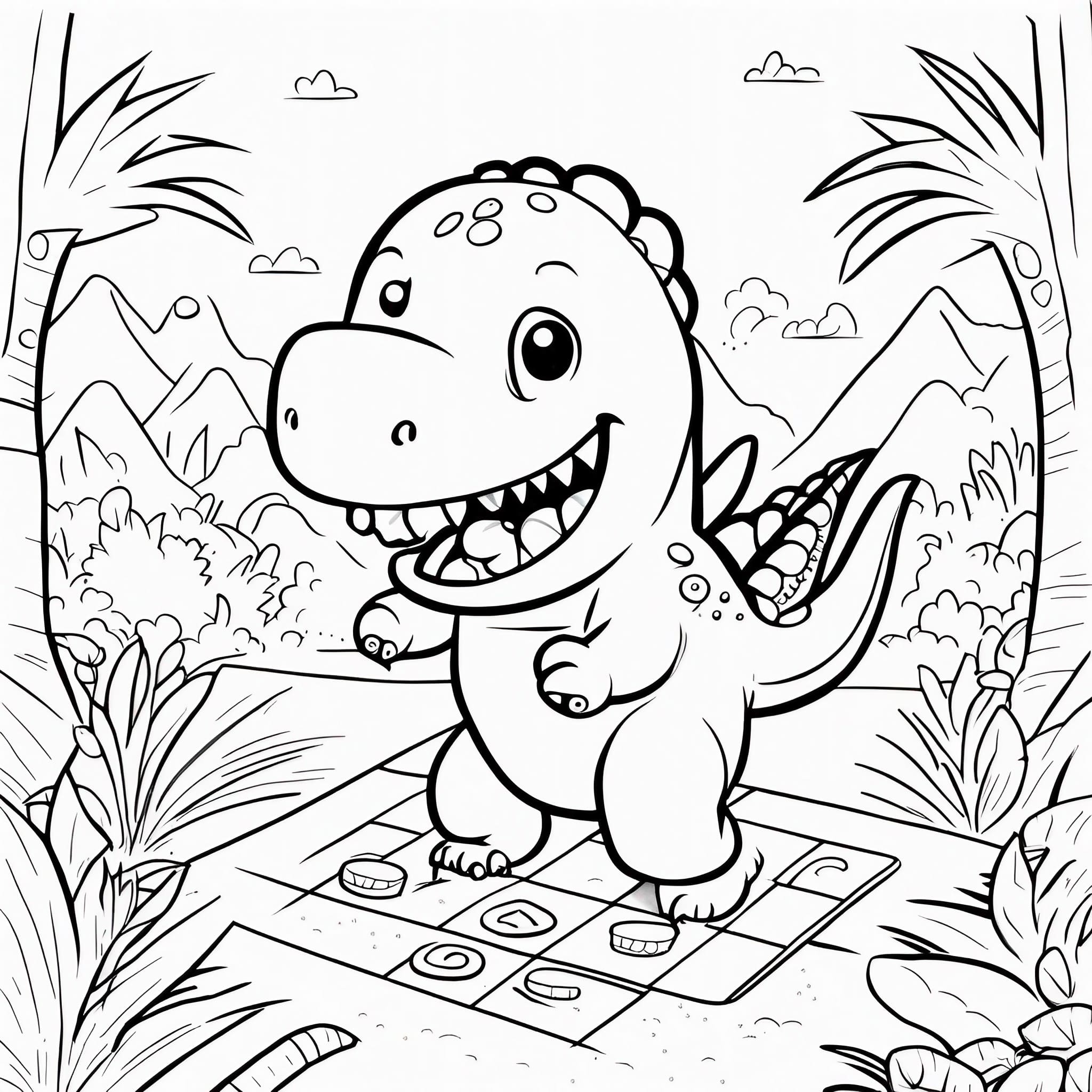 Printable dinosaur coloring pages discover kawaii dinosaurs