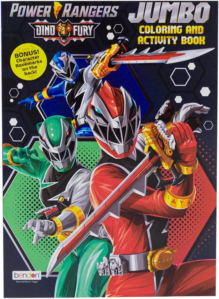 Power rangers dino charge jumbo coloring activity book