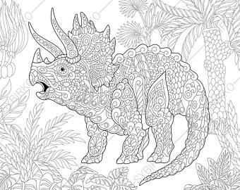 Tyrannosaurus dinosaur t rex dino coloring pages animal etsy dinosaur coloring pages animal coloring books adult coloring pages