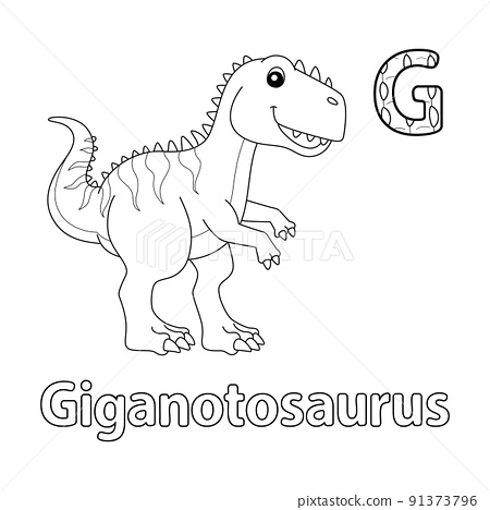 Giganotosaurus alphabet abc coloring page g