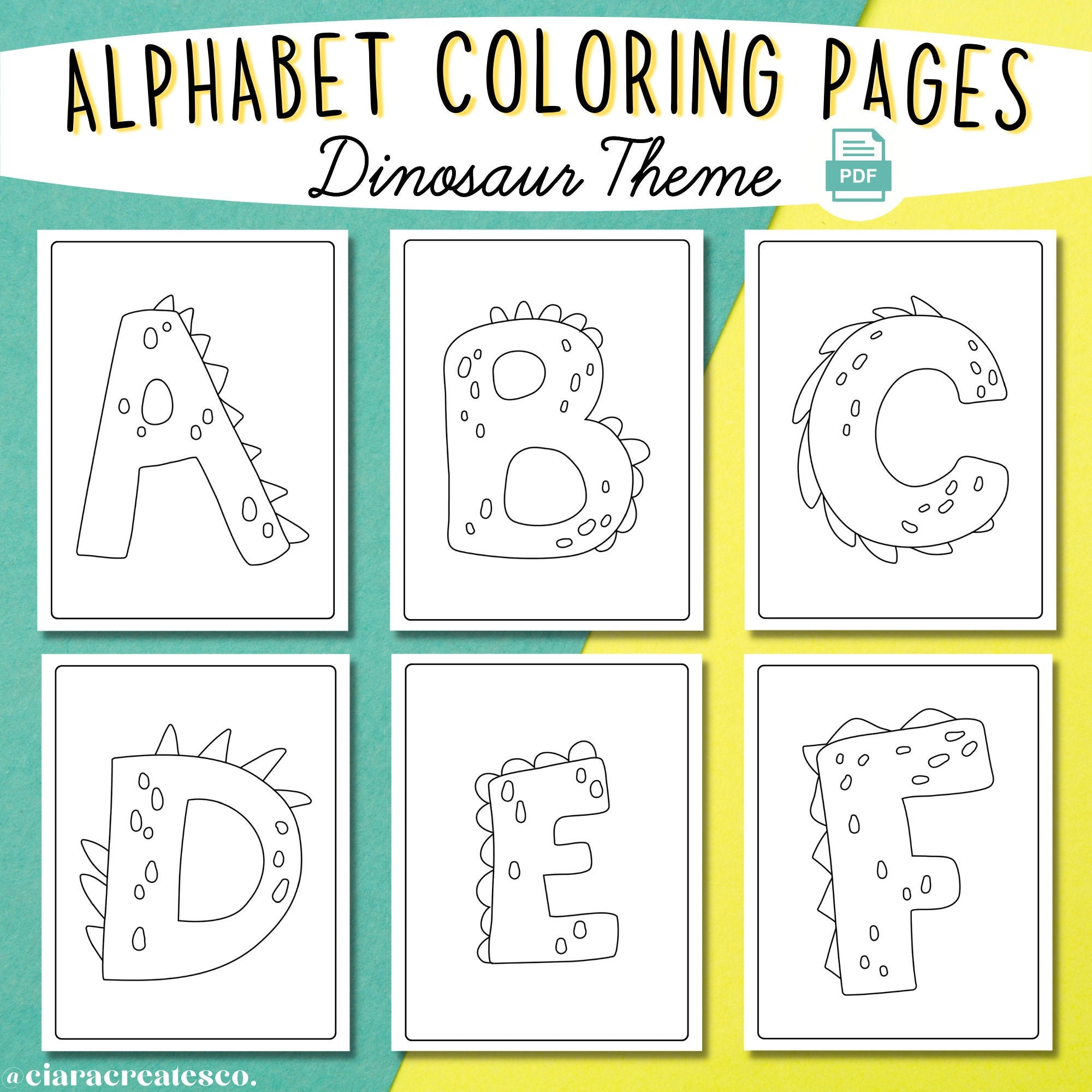 Alphabet coloring pages homeschool activity dinosaur alphabet printable summer activity coloring book coloring pages dinosaur