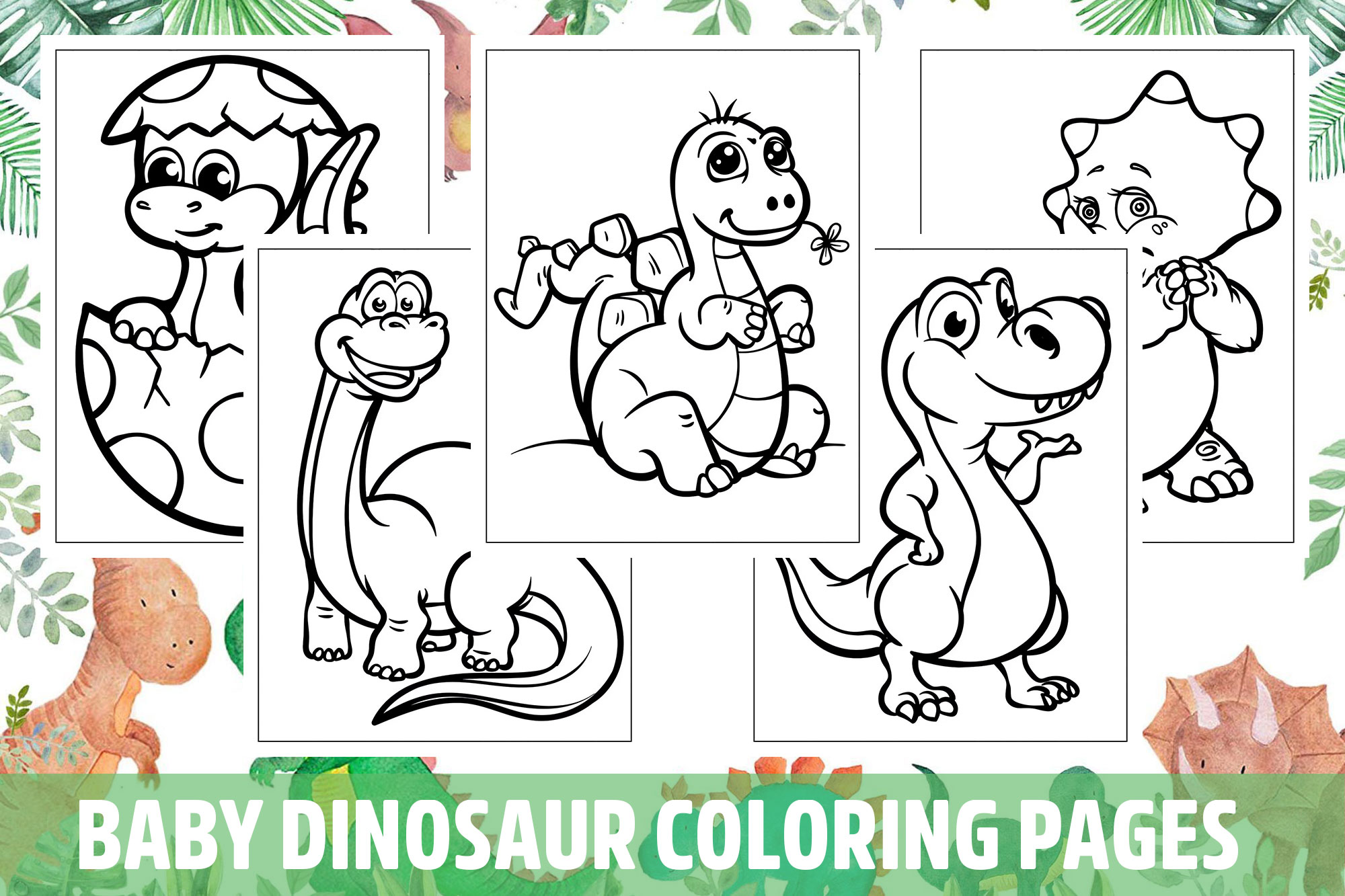 Baby dinosaur coloring pages for kids girls boys teens birthday school activity made by teachers