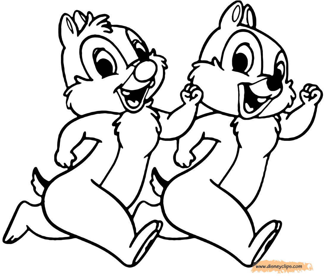 Chip and dale rescue rangers coloring pages printable for free download