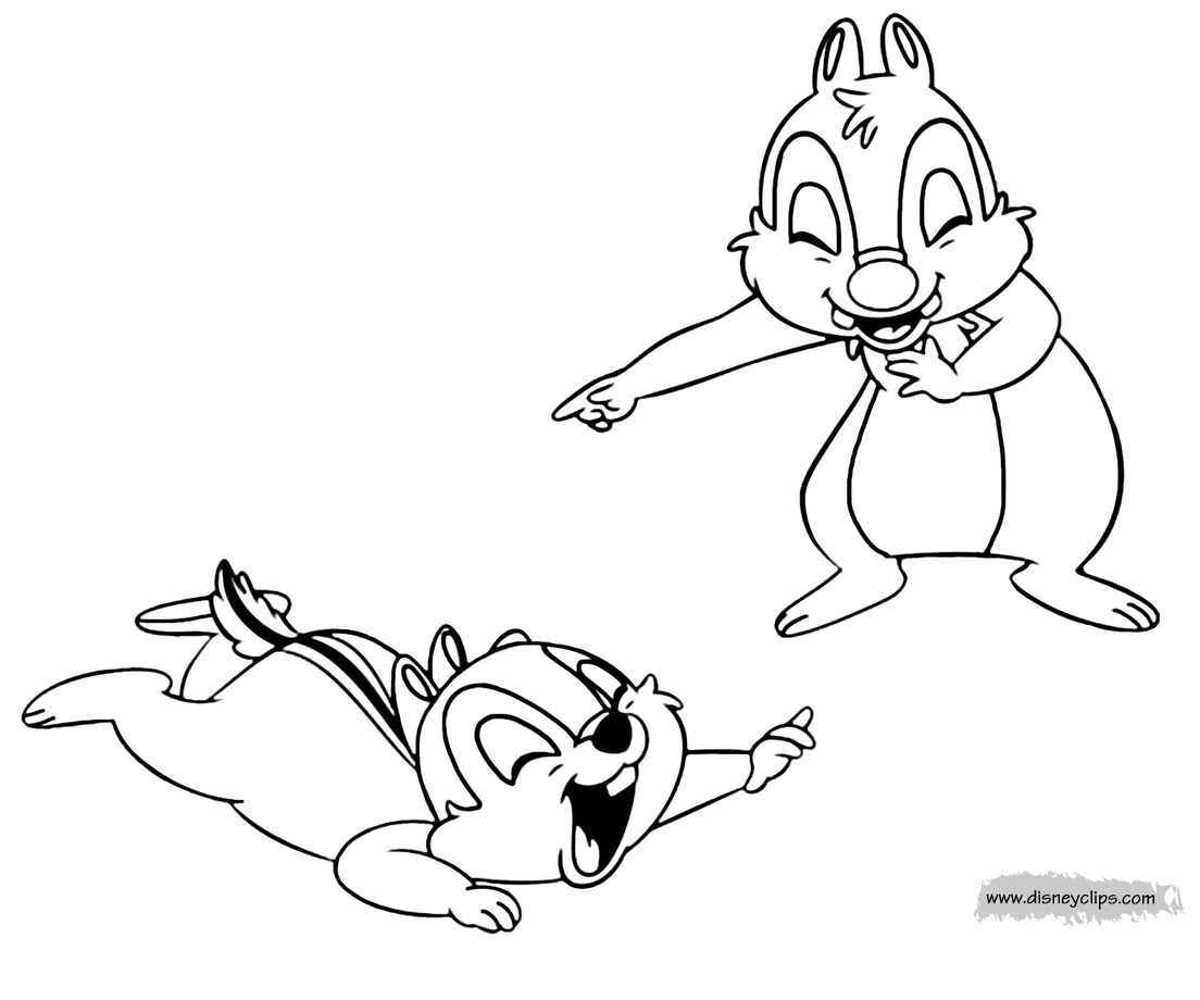 Chip and dale rescue rangers coloring pages printable for free download