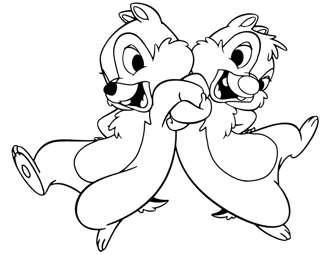 Chip and dale rescue rangers coloring pages printable for free download