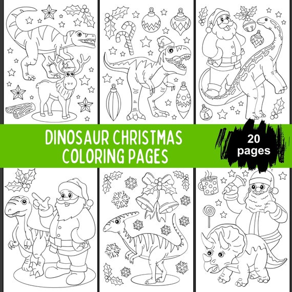 Christmas coloring sheets for kids cute dinosaur coloring pages for kids dinosaur printable worksheets dinosaur activity book dino game