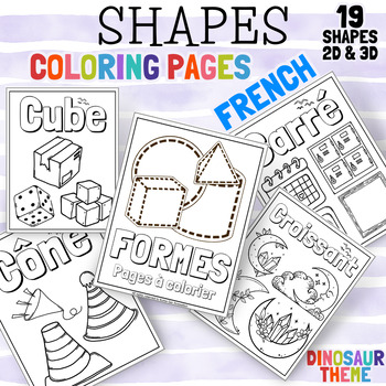 French shapes coloring pages in d d worksheets