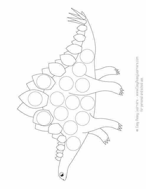 Free dinosaurs do a dot printables