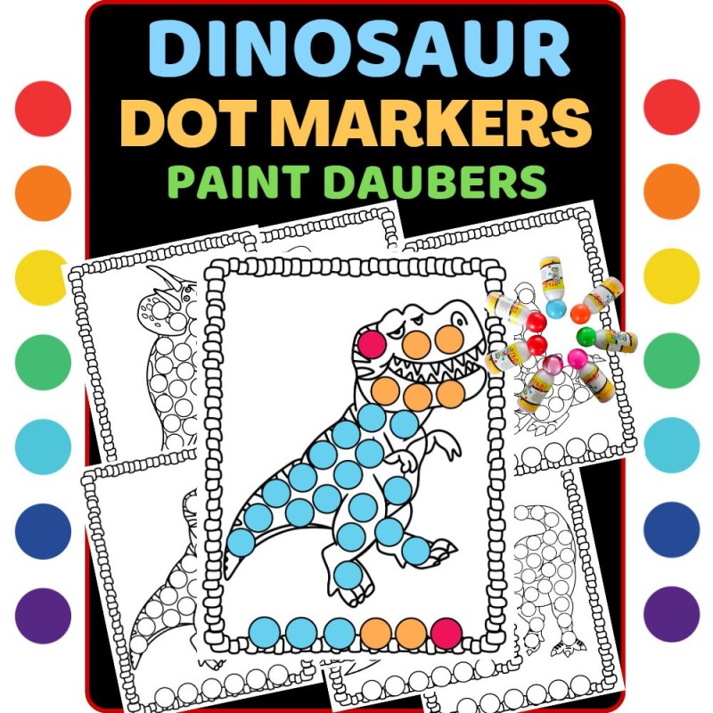 Dinosaur dot markers paint dauber