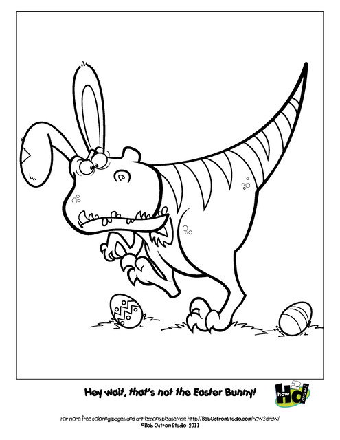 Easter dinosaur dinosaur coloring page bob ostrom