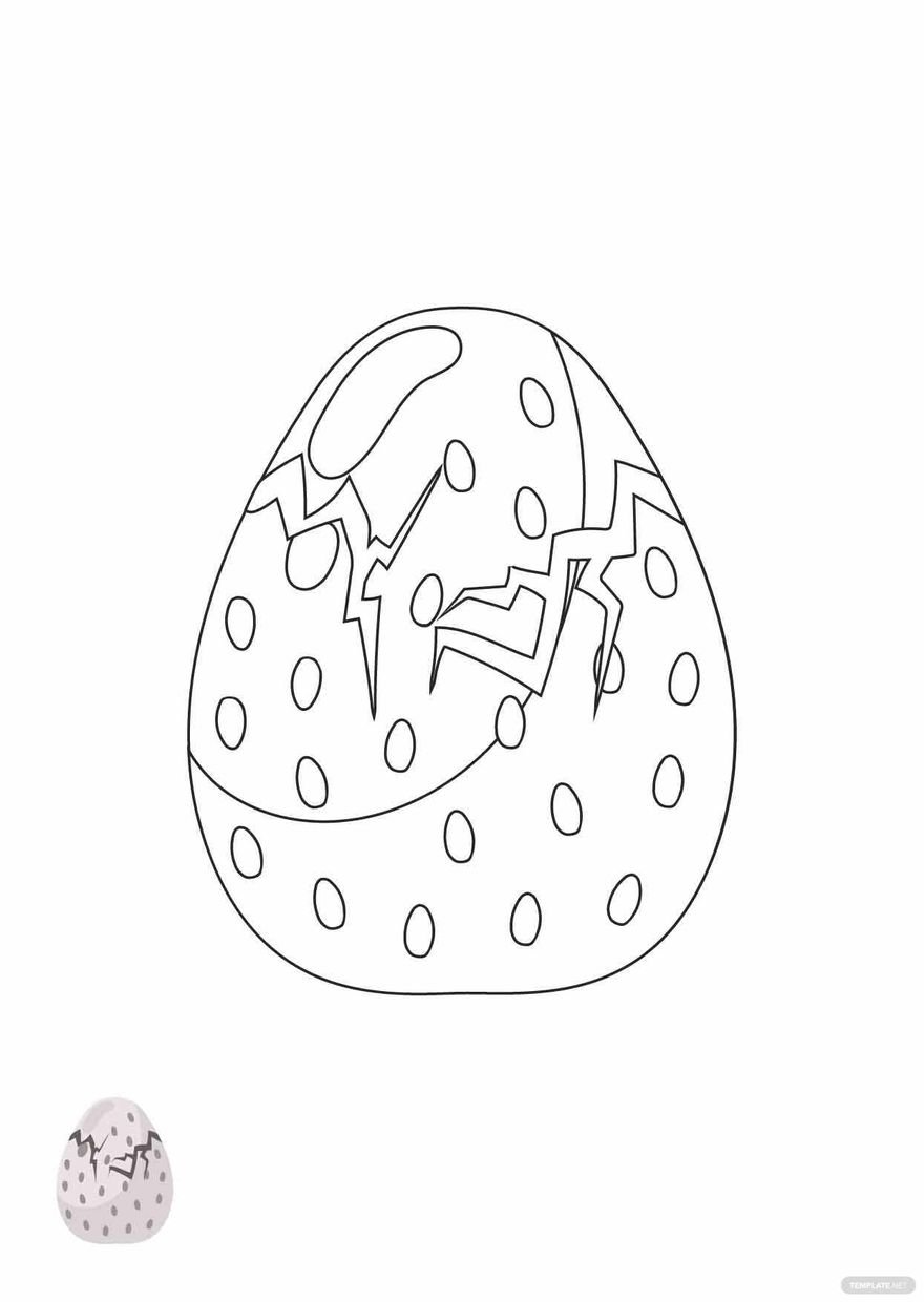 Free dinosaur egg coloring page