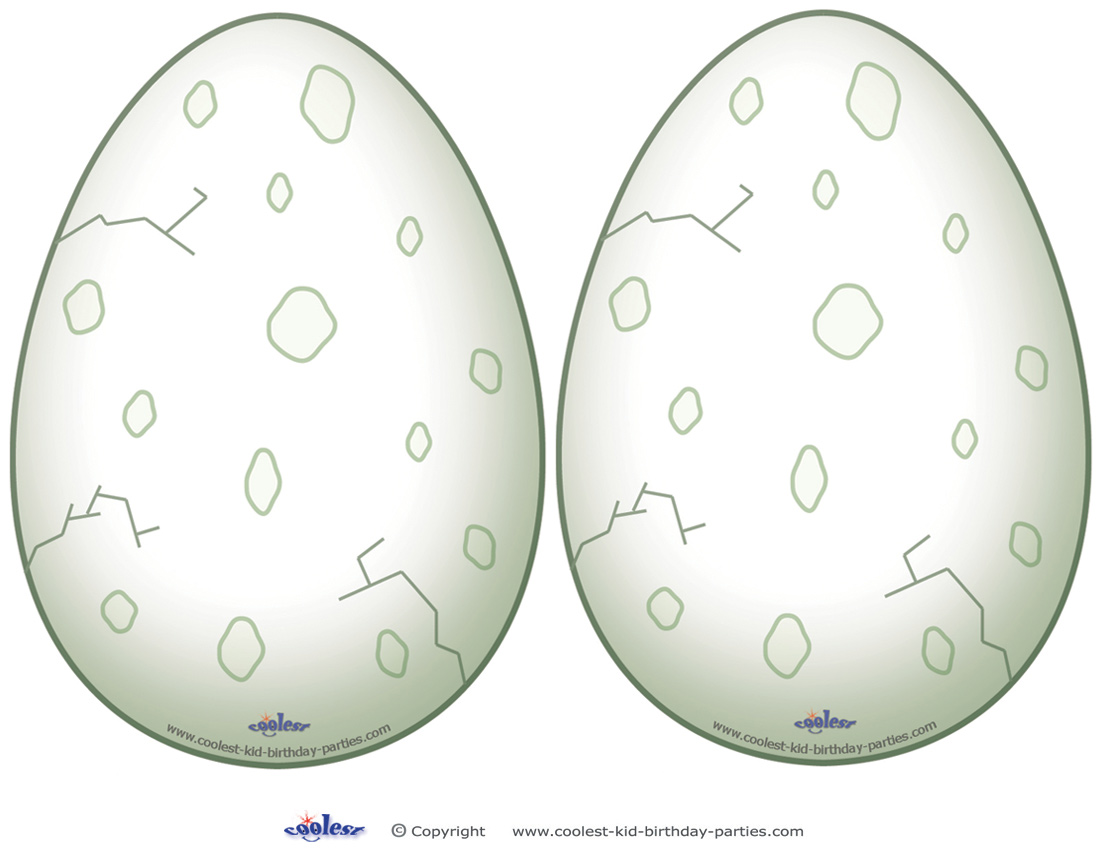 Medium printable dinosaur egg decorations